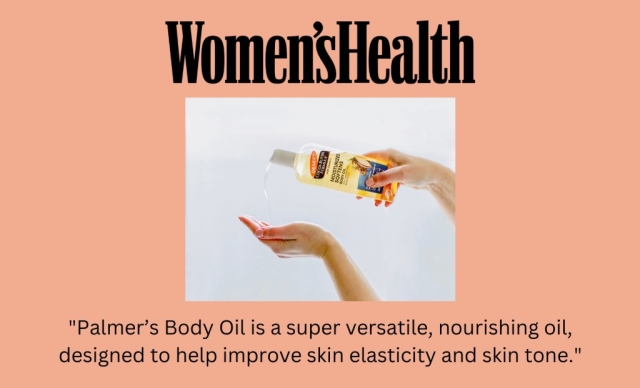 womens health article talking about using palmers cocoa butter body oil this winter
